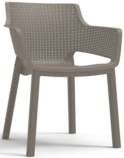 Záhradné plastové kreslo SOFIA (cappuccino)