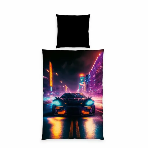 Herding Obliečky Neon Car, 135 x 200 cm, 80 x 80 cm