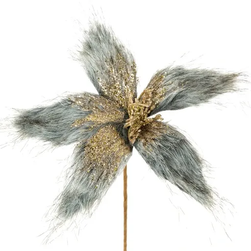 ArtFir Vianočný kvet 166 | sivá/šampaň 30 x 30 cm