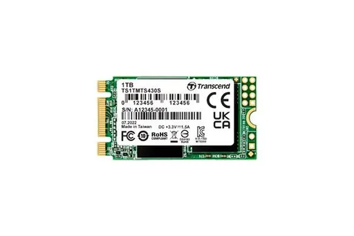 TRANSCEND SSD M.2 430S 1TB, M.2 2242 SSD, SATA3 B+M Key, TLC