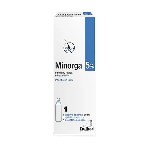 Minorga 5 % dermálny roztok sol der 60 ml