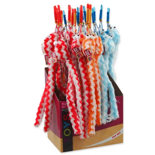 Magic Cat šidítko myška bavlněná s catnipem 34 + 45 cm 50 ks