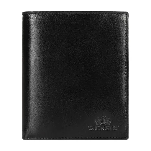 Pánska kožená peňaženka čierna 21-1-221-L10