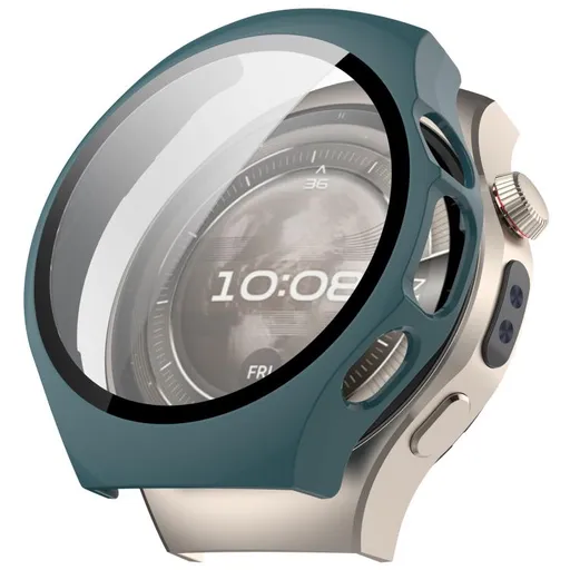 PC FULL COVER Plastový kryt so sklom pre Huawei Watch 5 46mm zelený