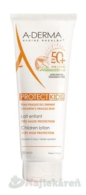 A-DERMA PROTECT KIDS mlieko pre deti SPF 50+ 250ml