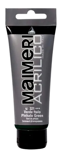 MAIMERI ACRILICO - Akrylové farby 321 - phthalo green, 0,075 L