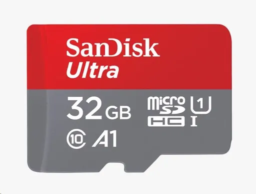 SanDisk MicroSDXC karta 32GB Ultra (120 MB/s, A1 Class 10 UHS-I, Android) + adaptér