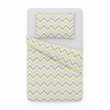 BabyTýpka 3-dielna sada obliečok – Cikcak Yellow Grey (8594201221866)