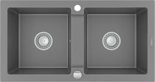 MEXEN MEXEN - Mario granitový drez dve mísy 820x436 mm, sivá 6504822000-71