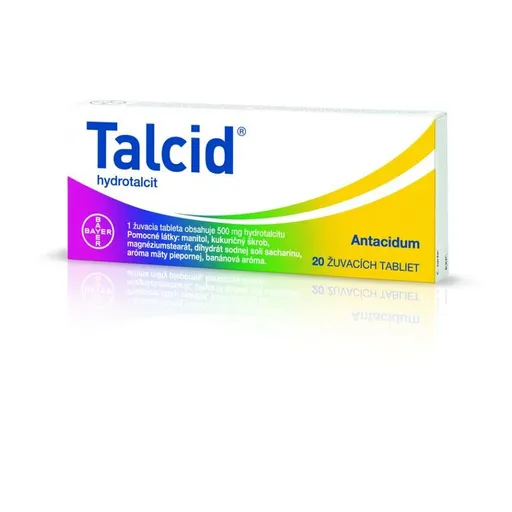 TALCID 500 mg 20 žuvacích tabliet