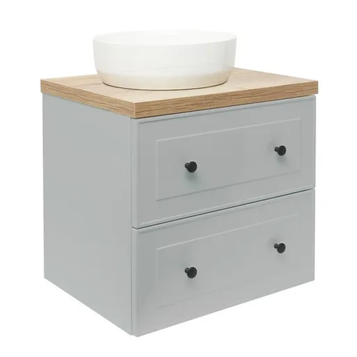 Kúpeľňová skrinka s umývadlom Naturel Forli 60x53x46 cm v šedej farbe mat FORLI60GMD