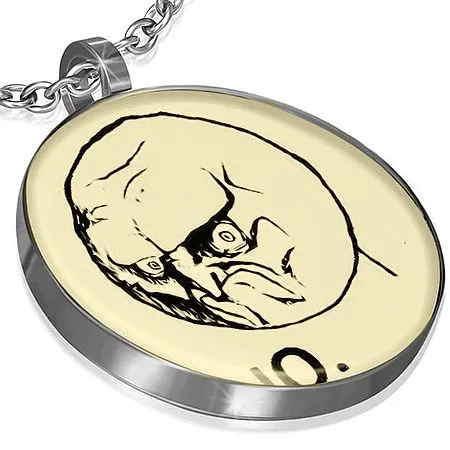 Oceľový prívesok MEME FACE - NO