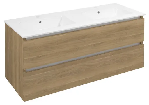 SAPHO - EZARA dvojumývadlová skrinka 120x55x46cm, dub cuneo EZ121-2525