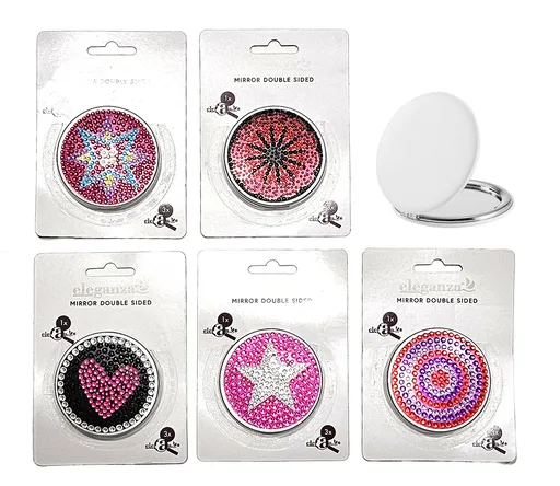 MAKRO - Zrkadlo kozmetické obojstranné rôzne farby, 6,5cm
