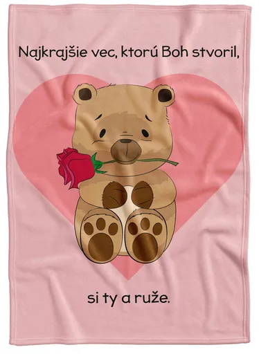 Deka Medvedík s ruží (Podšitie baránkom: NE)