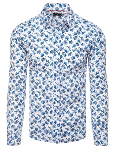 Biela košeľa s pekným vzorom skl.40