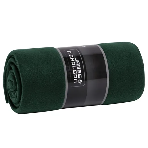 James & Nicholson (Daiber) Fleecová deka JN1901 - Tmavozelená / natural