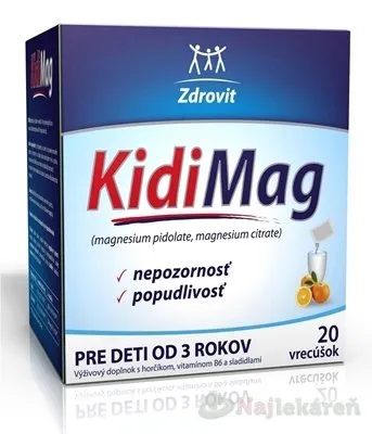Zdrovit KidiMag vrecúška 20 ks