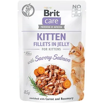Brit Care Cat Kitten Fillets in Jelly with Savory Salmon 85 g (8595602540594)