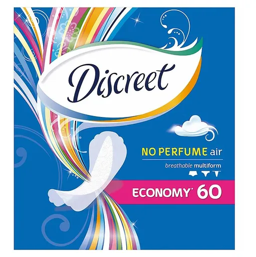 DISCREET Multiform Air Priedušné Intímky 60 ks