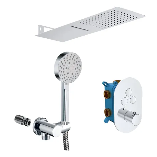 Mereo Sprchová sada s podomietkovou batériou - 3-cestná - oválny kryt CB60157TB4