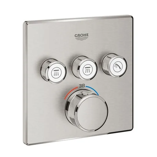 Grohe Grohtherm SmartControl sprchová a vaňová batéria bez podomietkového telesa supersteel 29126dc0 G29126DC0