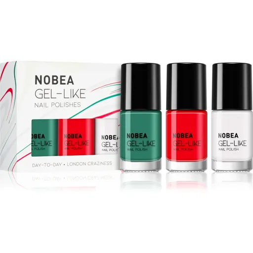 NOBEA Day-to-Day 3-Piece Gel-like Nail Polish set sada lakov na nechty 3x6 ml