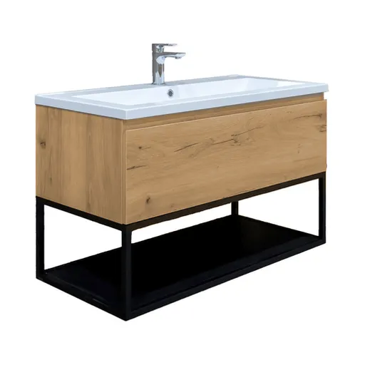 Kúpeľňová skrinka s umývadlom SAT B-Way dub mat BWAY100OAKU