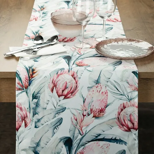 ArtFir Záhradný behúň GARDEN 32C | biela/modrá 40 x 180 cm