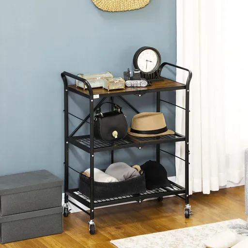 HOMCOM Kuchyňský vozík, skládací