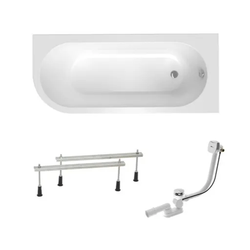 Asymetrická vaňa Laguna Rajka 170x72,5 cm akrylát pravá SIKOVRAJ170PAPN