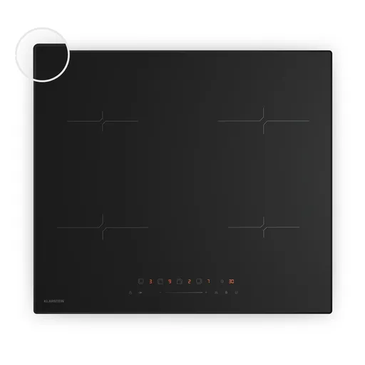 Klarstein Velaire indukčná varná doska, elegantná, minimalistická, výkonná, 4 varné zóny, 7000 W, 60 cm