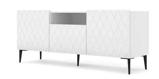 ARTBm TV stolík DIUNA 145 2D1K | biela matná Prevedenie: Biela mat / čierne nohy