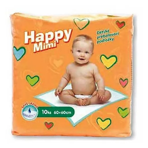 HAPPY MIMI detské prebaľovacie podložky 10 ks