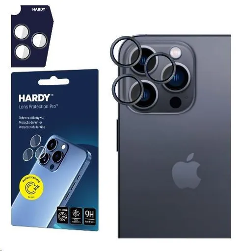 3mk HARDY Lens Protection Pro pre iPhone 15 Pro Black