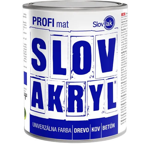 SLOVAKRYL PROFI MAT - Vodou riediteľná farba na univerzálne použitie RAL 9003 - signálna biela 0,75 kg