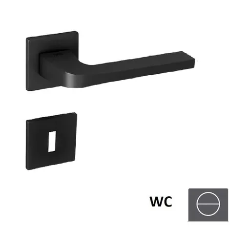 Kľučka Naturel SUPRA WC gombík (WC) čierna matná SUPRAHR5SBSWC