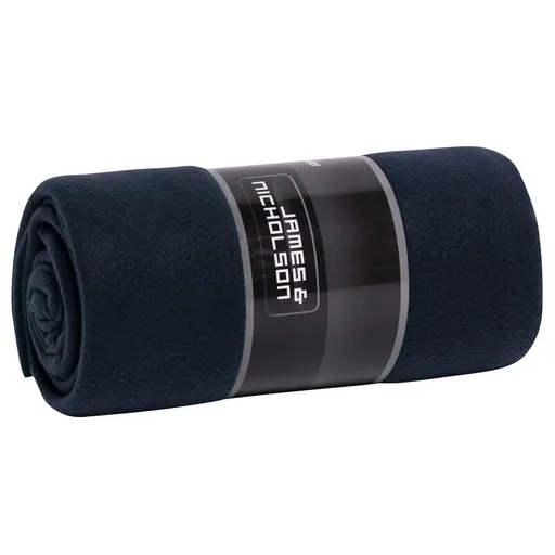 James & Nicholson (Daiber) Fleecová deka JN1901 - Tmavomodrá / natural