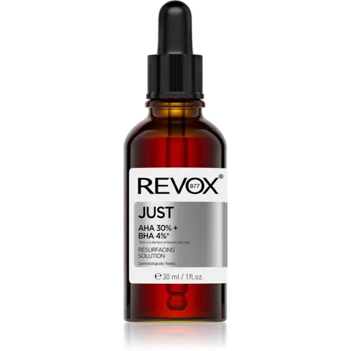 Revox B77 JUST AHA 30% + BHA 4% vyhladzujúce exfoliačné sérum pre obnovu povrchu pleti 30 ml