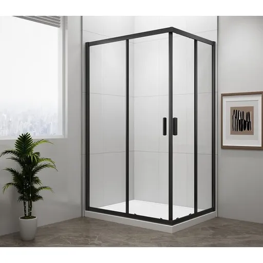 Polysan Easy Black sprchový kút obdĺžnik 80x90 cm EL5315B