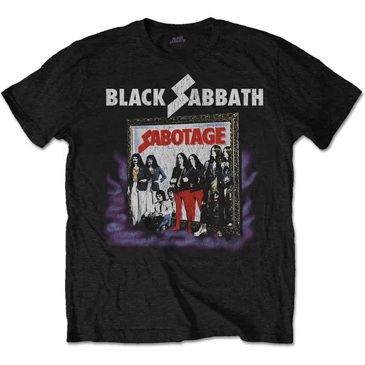 Black Sabbath tričko Sabotage Vintage Čierna S