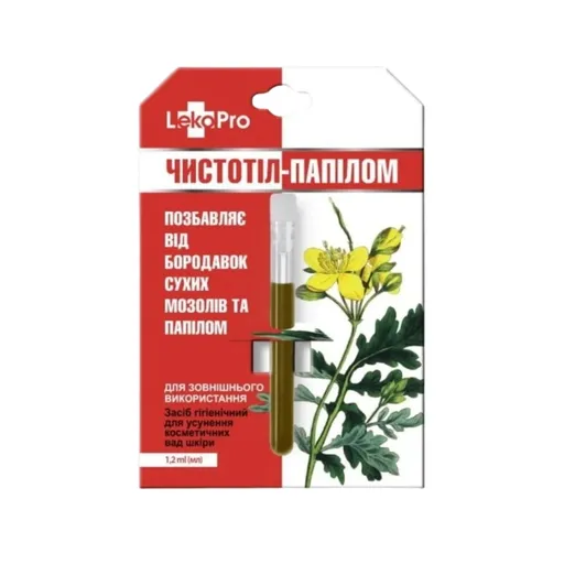 Balzam "Čistoteľ " s lastovičníkom na otlaky, bradavice a papilómy - 1,2 ml - LekoPro