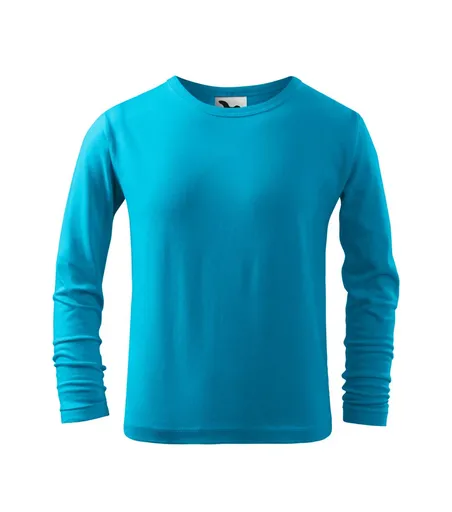 MALFINI Detské tričko s dlhým rukávom Long Sleeve - Tyrkysová | 146 cm (10 rokov)