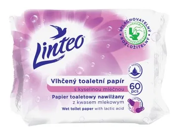 Linteo vlhčený toaletní papír s kyselinou mléčnou 60 kusů