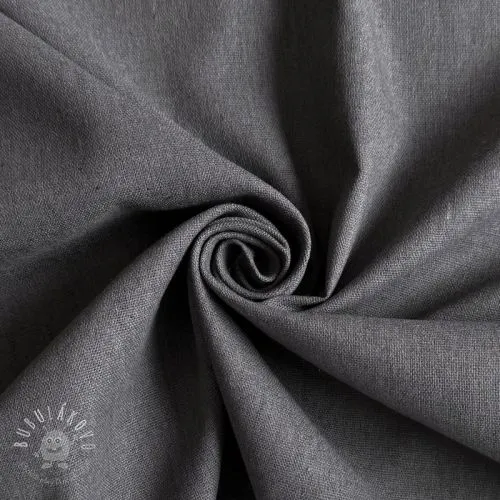 Bavlnená látka s ľanom PREMIUM dark grey