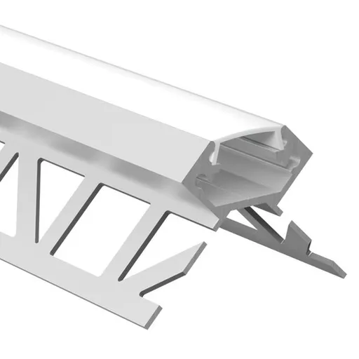 Lišta pre led pásku McLED strieborná mat, hliník, dĺžka 200 cm, výška hrany 10 mm, ML-761.330.05.S2