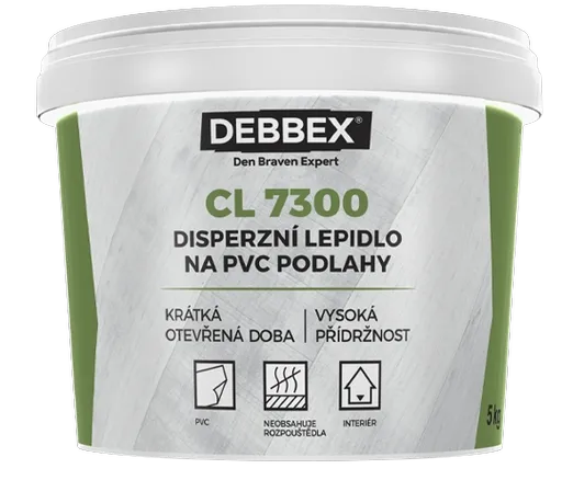 DEN BRAVEN CL 7300 - Disperzné lepidlo na PVC podlahy 1 kg biela