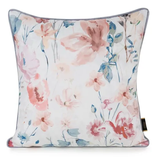 ArtFir Obliečka na vankúš VELVET 156 | biela/oranžová 45 x 45 cm