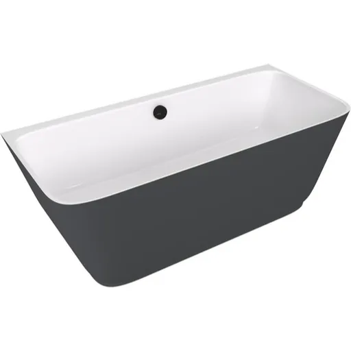 Polysan Skylla voľne stojaca vaňa 169x75 cm liaty mramor ľavá aj pravá biela/antracit bilá/antracit 72430.52