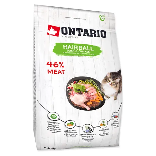 ONTARIO Cat Hairball granule pre mačky 2 kg
